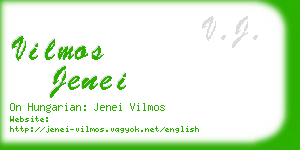 vilmos jenei business card